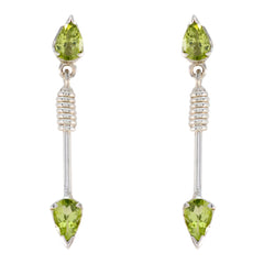Sara Green Delicate multiple Stud Earring Peridot Green Stud