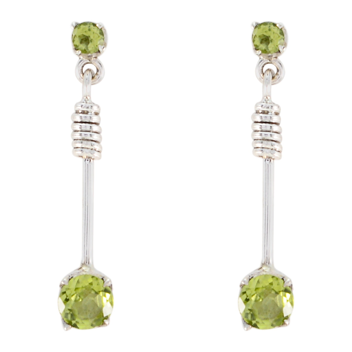 Laura Green Elegant multiple Stud Earring Peridot Green Stud