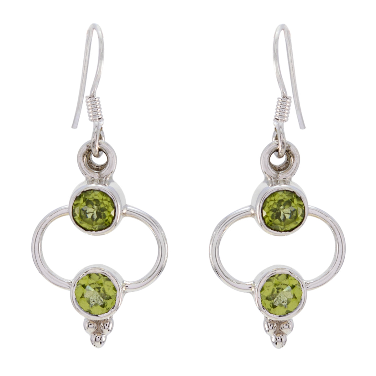 Sofía Green Whisper thin multiple Dangle Earring Peridot Green Dangle