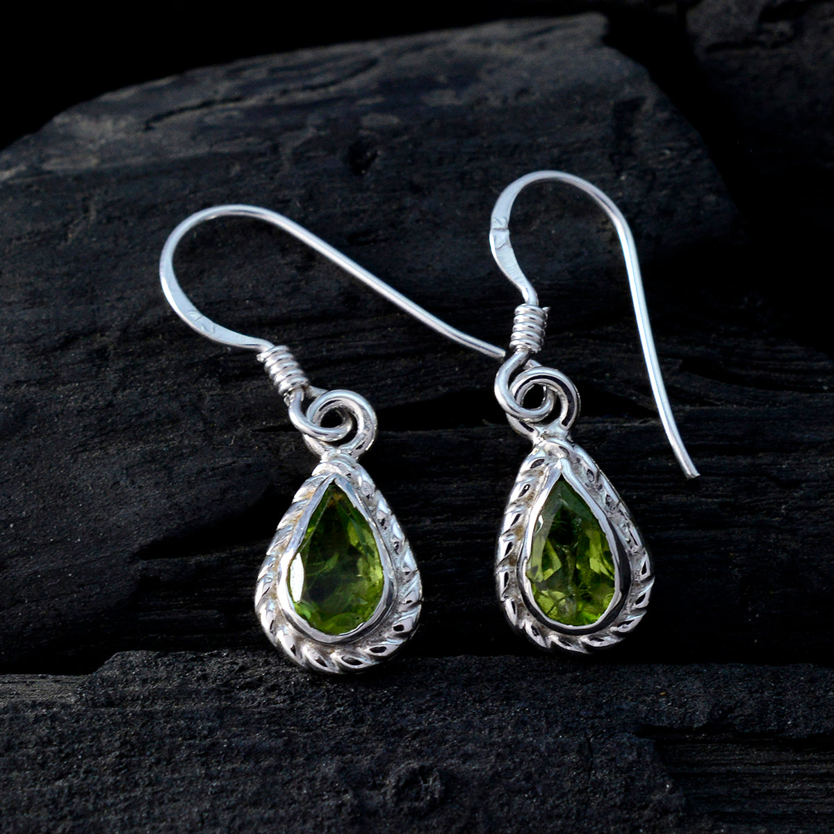 Aaliyah Green Whisper thin multiple Dangle Earring