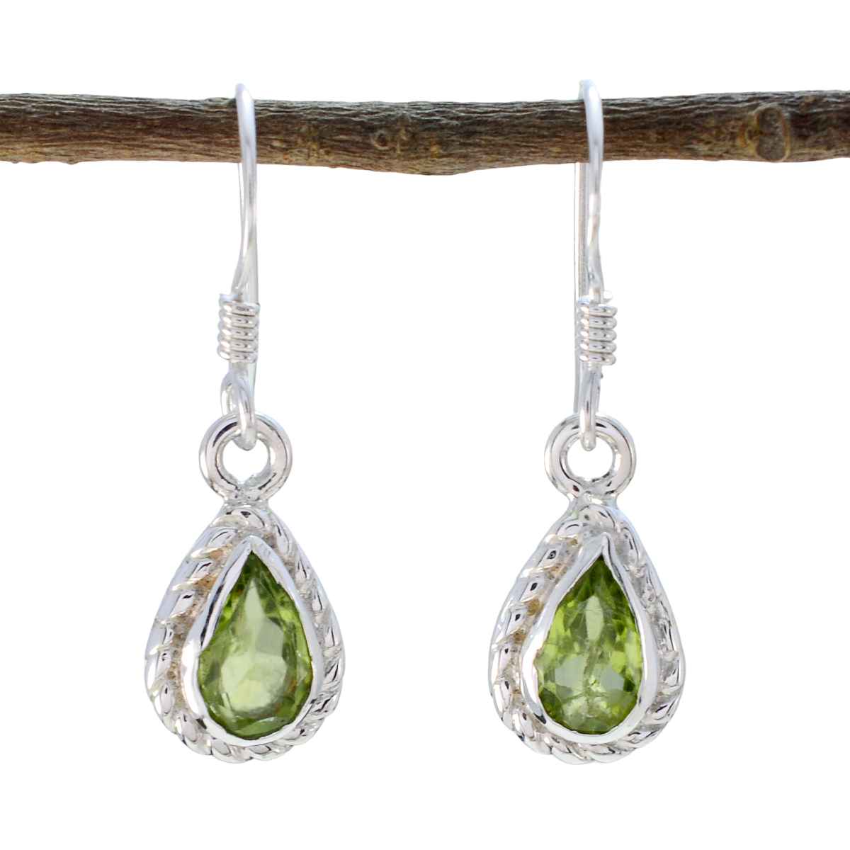 Aaliyah Green Whisper thin multiple Dangle Earring Peridot Green Dangle