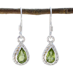Aaliyah Green Whisper thin multiple Dangle Earring Peridot Green Dangle