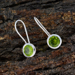Abigail Green Dainty Solitaire Dangle Earring