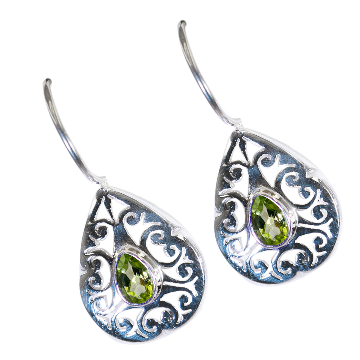 Alina Green Slim Solitaire Dangle Earring