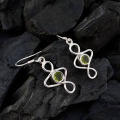 Amelia Green Delicate Solitaire Dangle Earring
