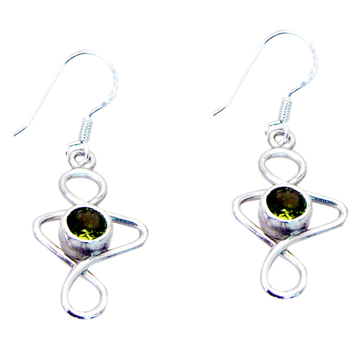 Amelia Green Delicate Solitaire Dangle Earring