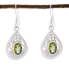 Anna Green Featherlight Solitaire Dangle Earring Peridot Green Dangle
