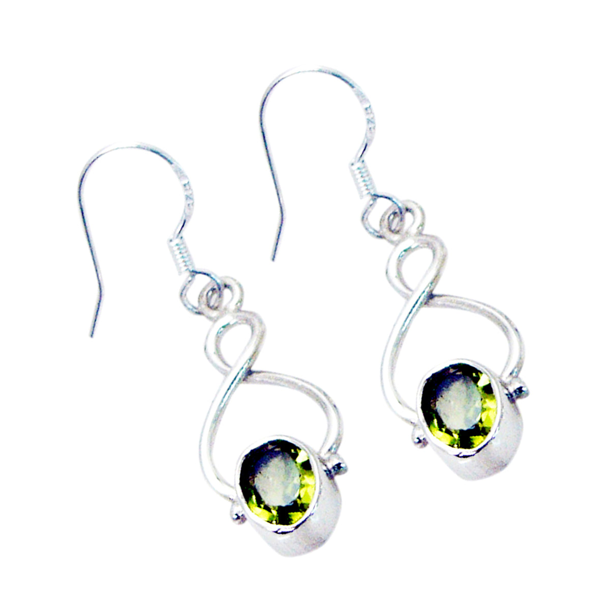 Aria Green Delicate Solitaire Dangle Earring