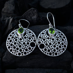 Bianca Green Edgy Solitaire Dangle Earring