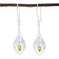 Camila Green Whisper thin Solitaire Dangle Earring Peridot Green Dangle