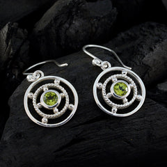 Charlotte Green Slim Solitaire Dangle Earring