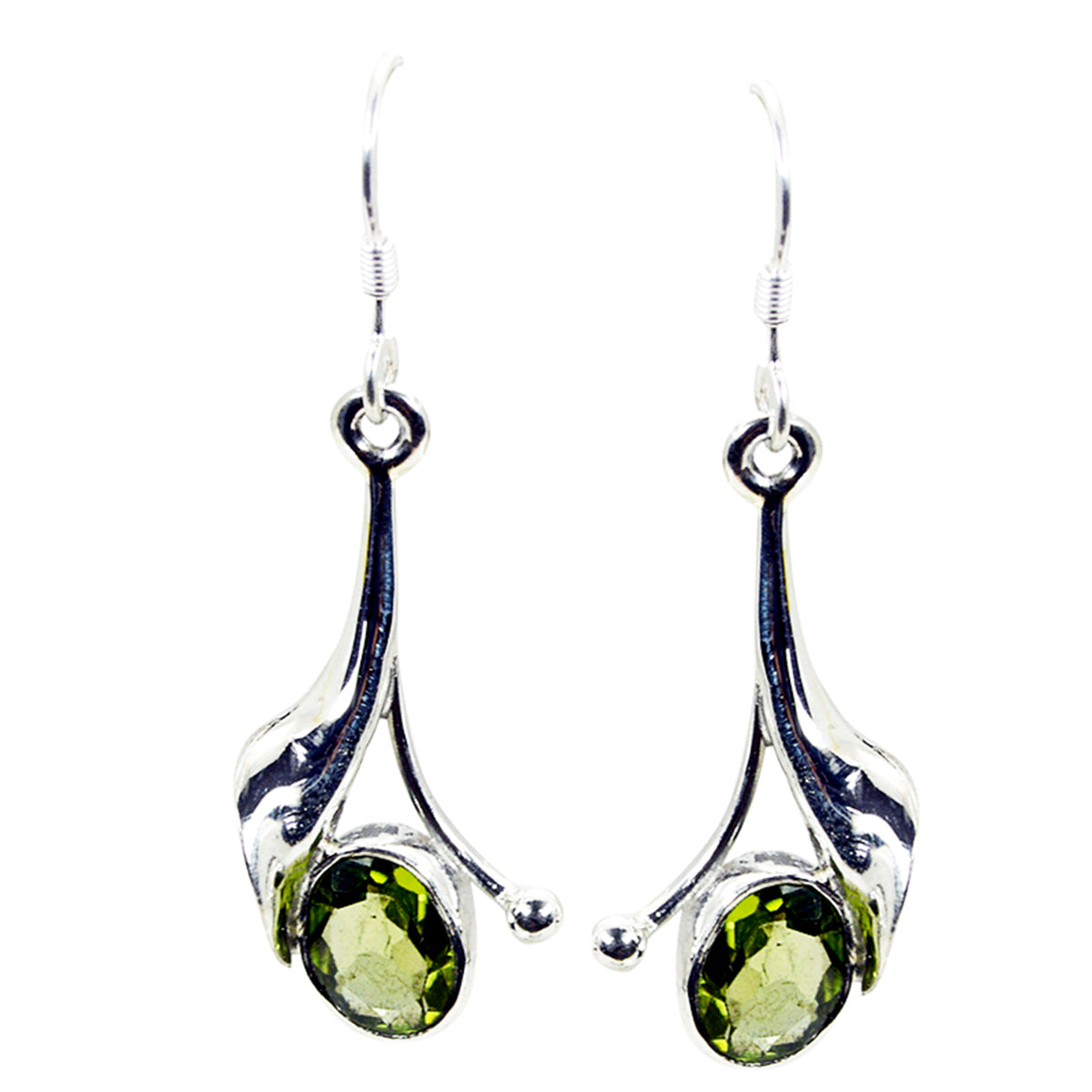 Chloe Green Dainty Solitaire Dangle Earring