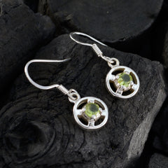 Clara Green Delicate Solitaire Dangle Earring