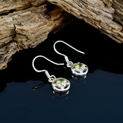 Clara Green Delicate Solitaire Dangle Earring