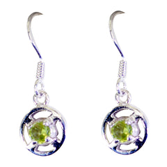 Clara Green Delicate Solitaire Dangle Earring