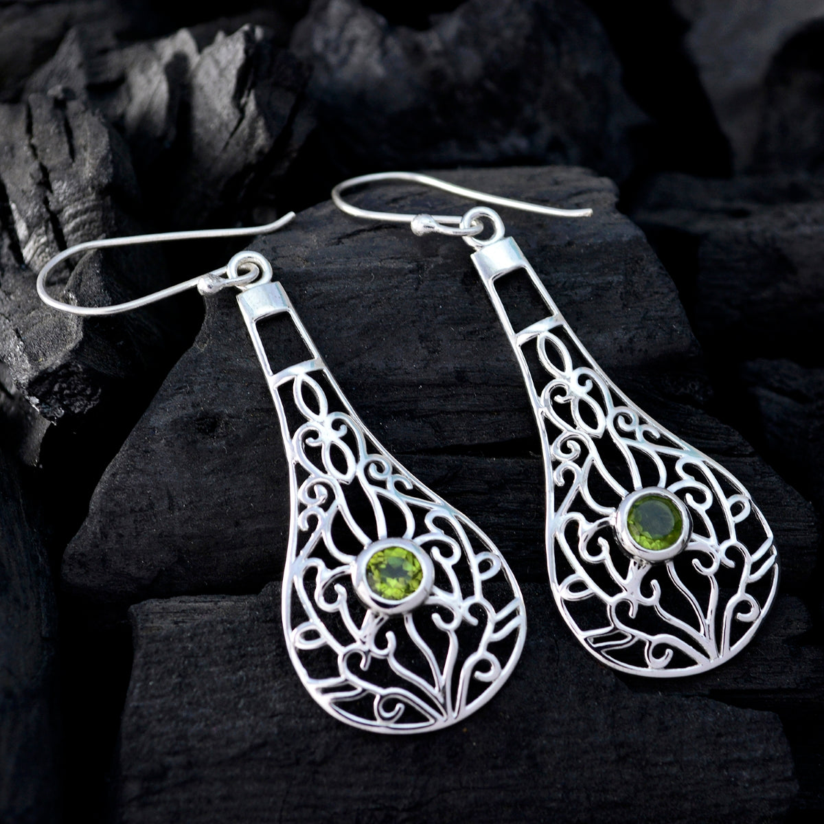 Eleanor Green Whisper thin Solitaire Dangle Earring