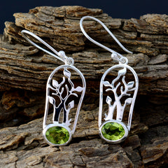 Ella Green Dainty Solitaire Dangle Earring