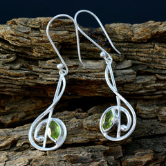 Emily Green Dainty Solitaire Dangle Earring