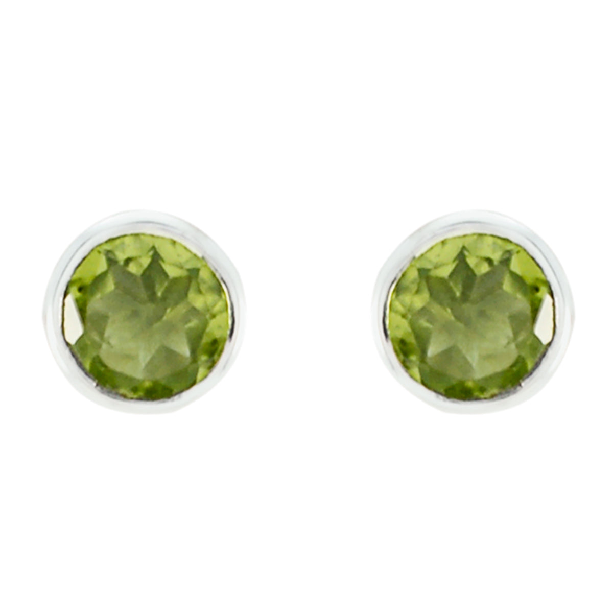 Freya Green Elegant Solitaire Stud Earring Peridot Green Stud