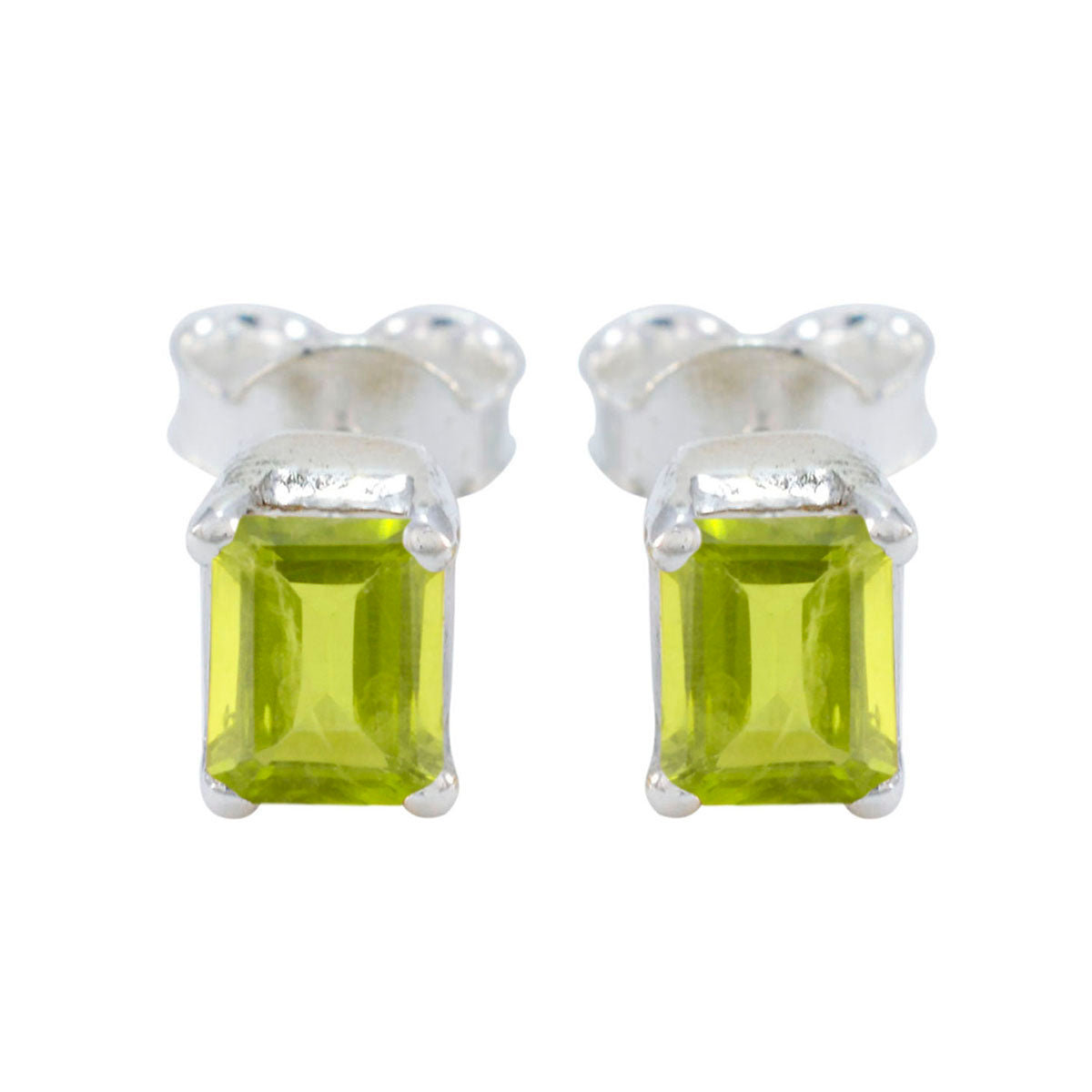 Grace Green Elegant Solitaire Stud Earring Peridot Green Stud