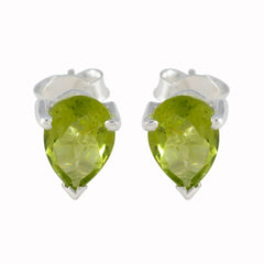 Dayana Green Dainty Solitaire Stud Earring Peridot Green Stud