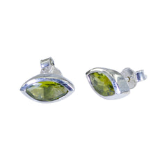 Hanna Green Delicate Solitaire Stud Earring Peridot Green Stud