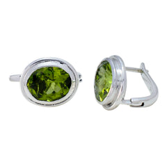Hannah Green Dainty Solitaire Stud Earring Peridot Green Stud