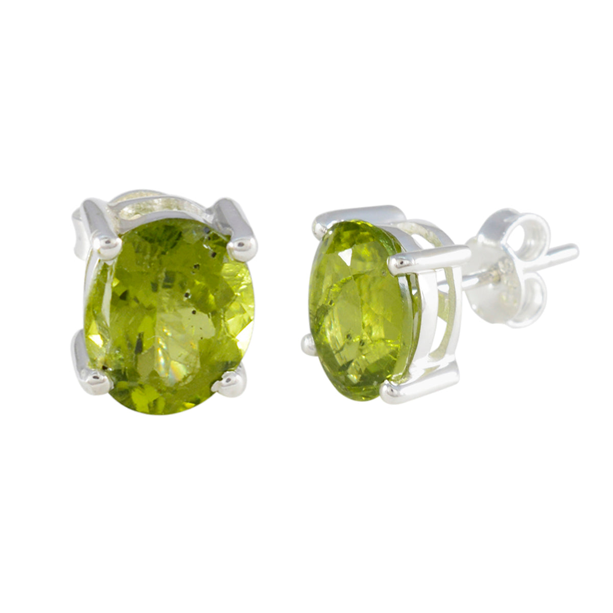 Hazel Green Delicate Solitaire Stud Earring