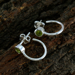 Isla Green Delicate Solitaire Stud Earring