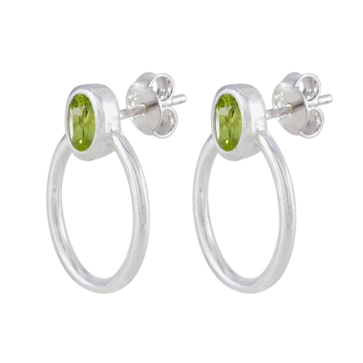 Skylar Green Dainty Solitaire Stud Earring