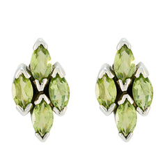 Josephine Green Delicate multiple Stud Earring Peridot Green Stud