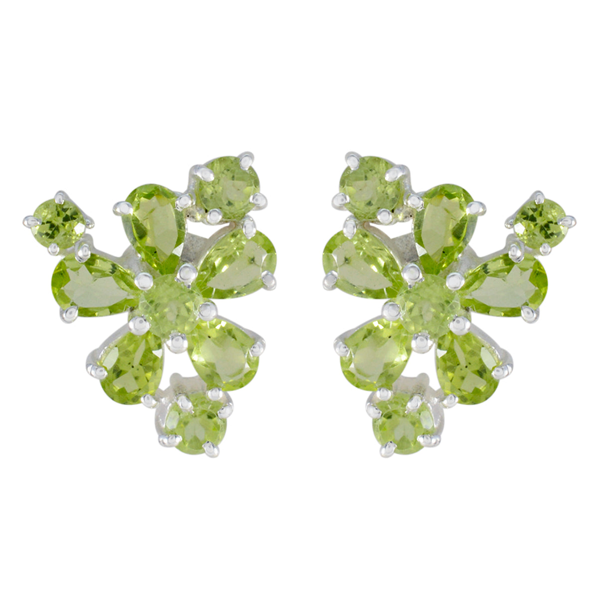 Hannah Green Minimal multiple Stud Earring Peridot Green Stud