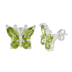 Ines Green Whisper thin quarter Stud Earring