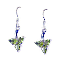 Laura Green Dainty multiple Dangle Earring Peridot Green Dangle