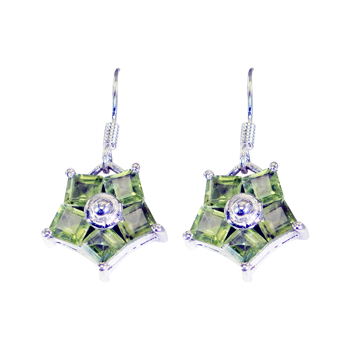 Layla Green Dainty multiple Dangle Earring Peridot Green Dangle