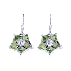 Layla Green Dainty multiple Dangle Earring Peridot Green Dangle