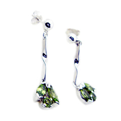 Lea Green Whisper thin multiple Stud Earring Peridot Green Stud