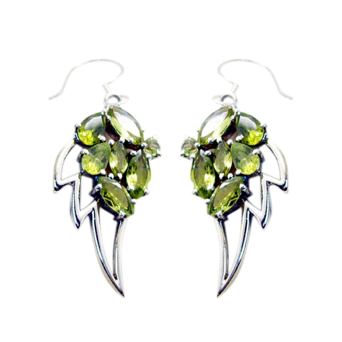 Lili Green Mid weight multiple Dangle Earring Peridot Green Dangle