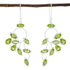 Lucia Green Edgy multiple Dangle Earring Peridot Green Dangle
