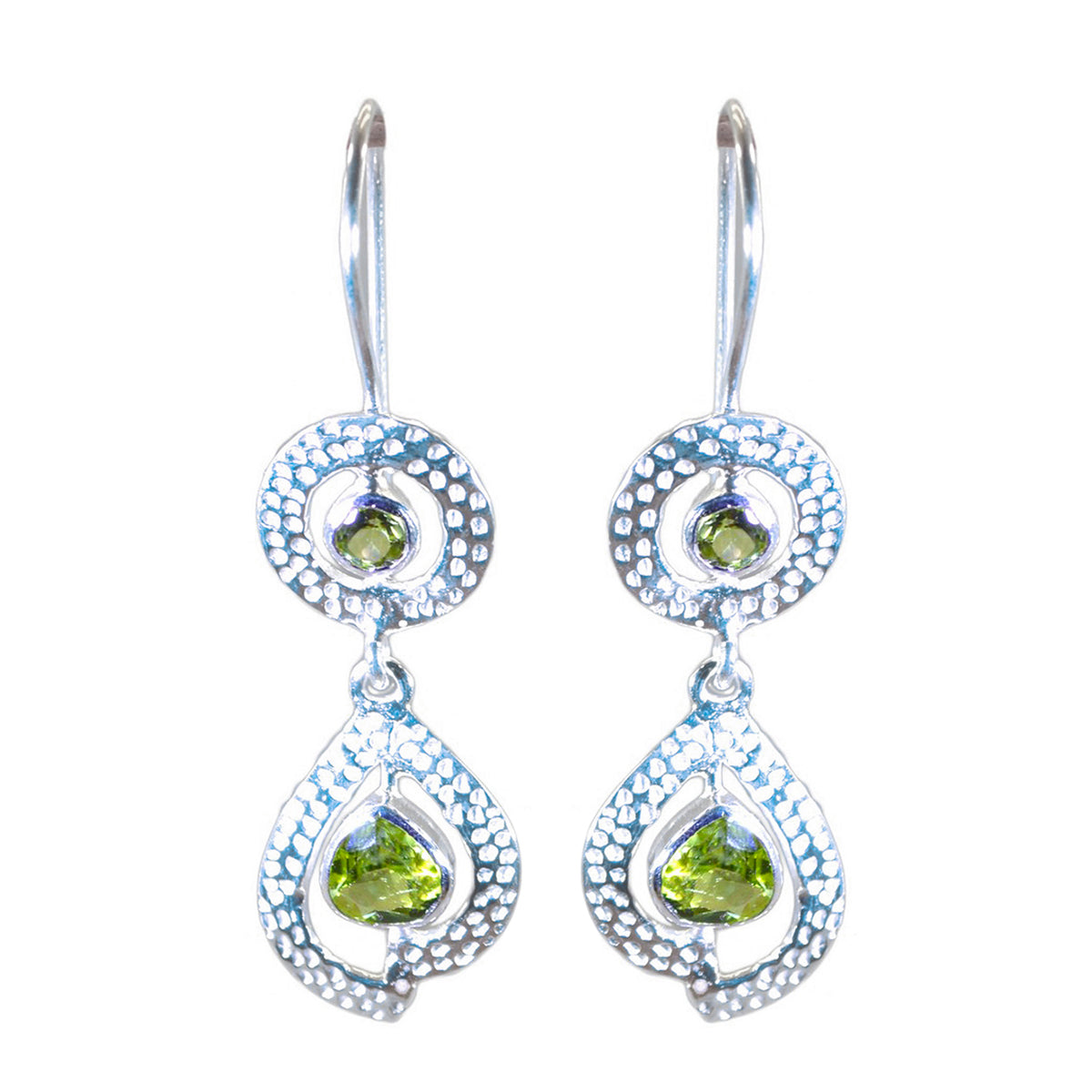 Marie Green Mid weight multiple Dangle Earring Peridot Green Dangle