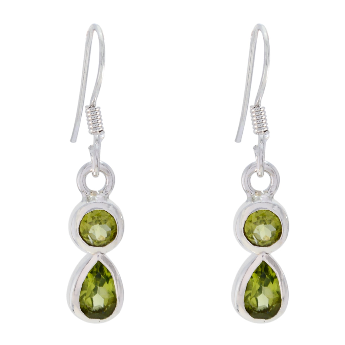 Maya Green Elegant multiple Dangle Earring Peridot Green Dangle