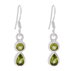 Maya Green Elegant multiple Dangle Earring Peridot Green Dangle