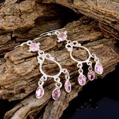 Sarah Pink Whisper thin multiple Dangle Earring