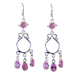Sarah Pink Whisper thin multiple Dangle Earring