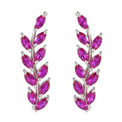 Scarlett Pink Tiny multiple Dangle Earring Pink CZ Pink Dangle