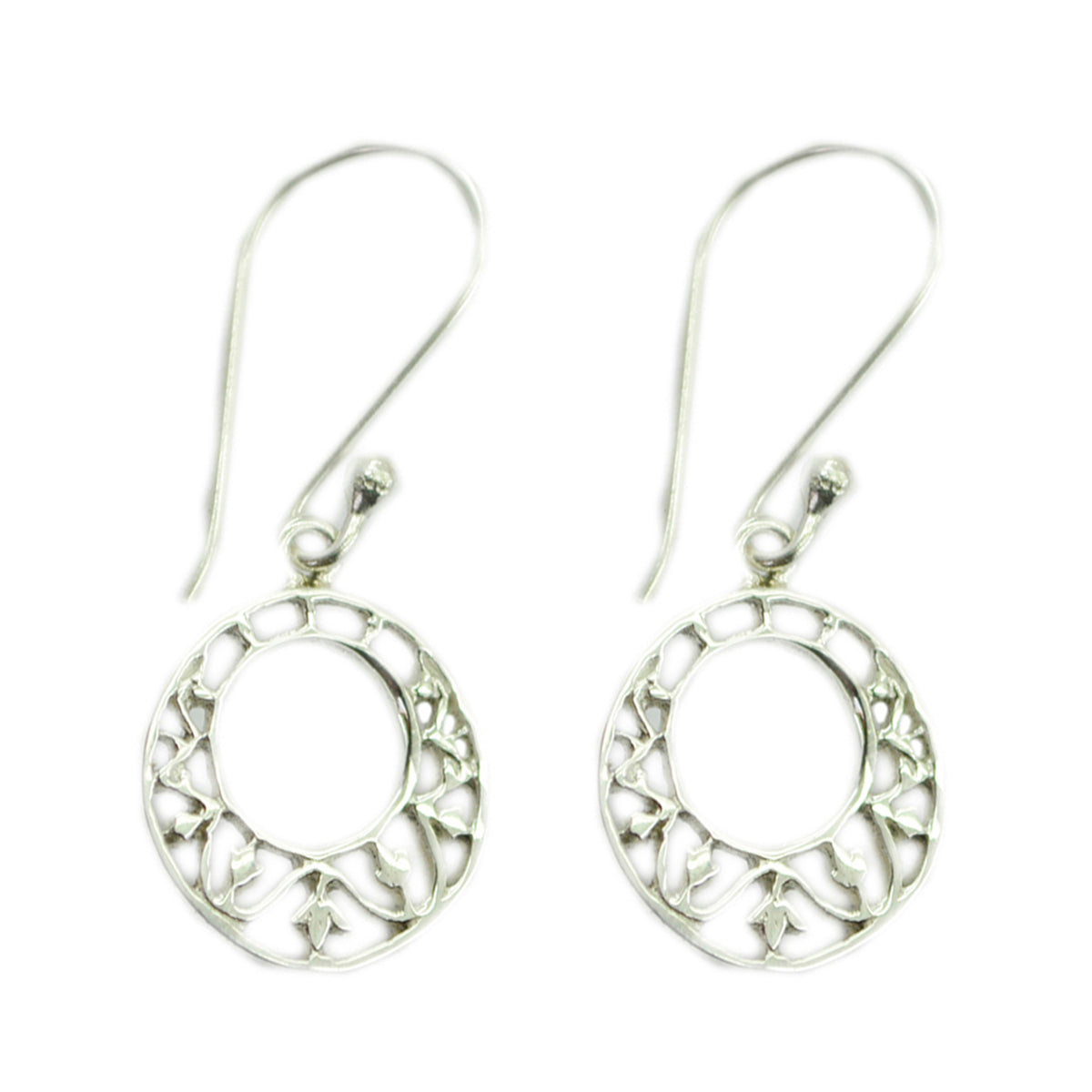 Katharina Silver Tiny plain Dangle Earring Plain Gray Dangle