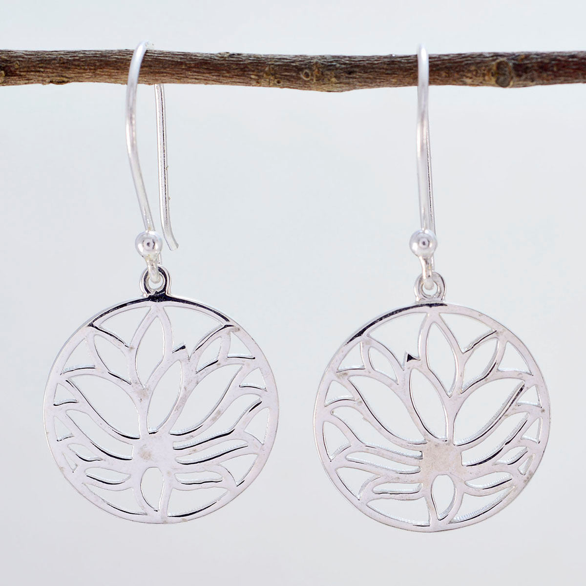 Clara Silver Whisper thin plain Dangle Earring