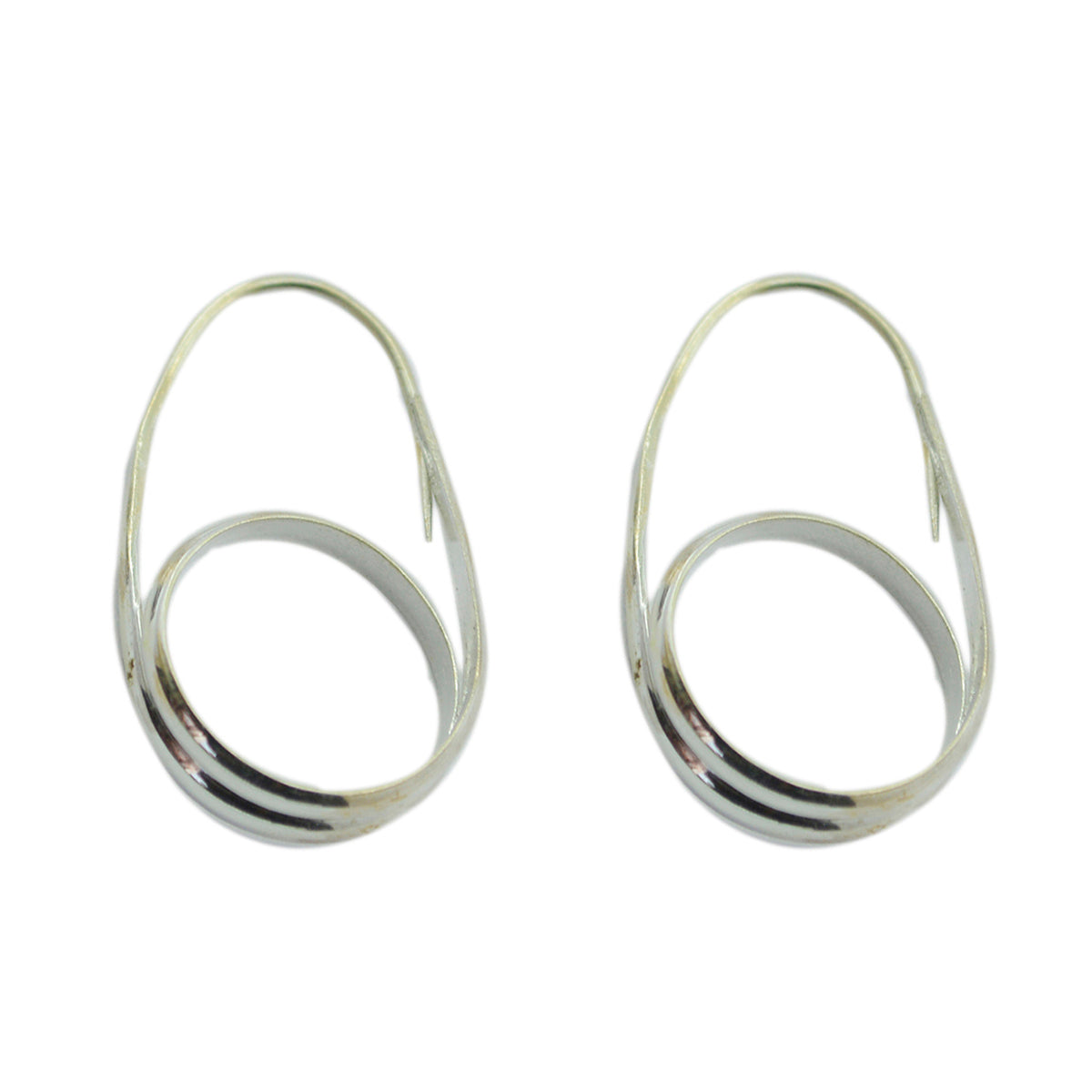 Elena Silver Dainty plain Stud Earring Plain Gray Stud