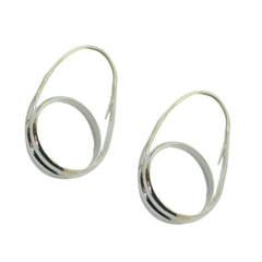 Elena Silver Dainty plain Stud Earring