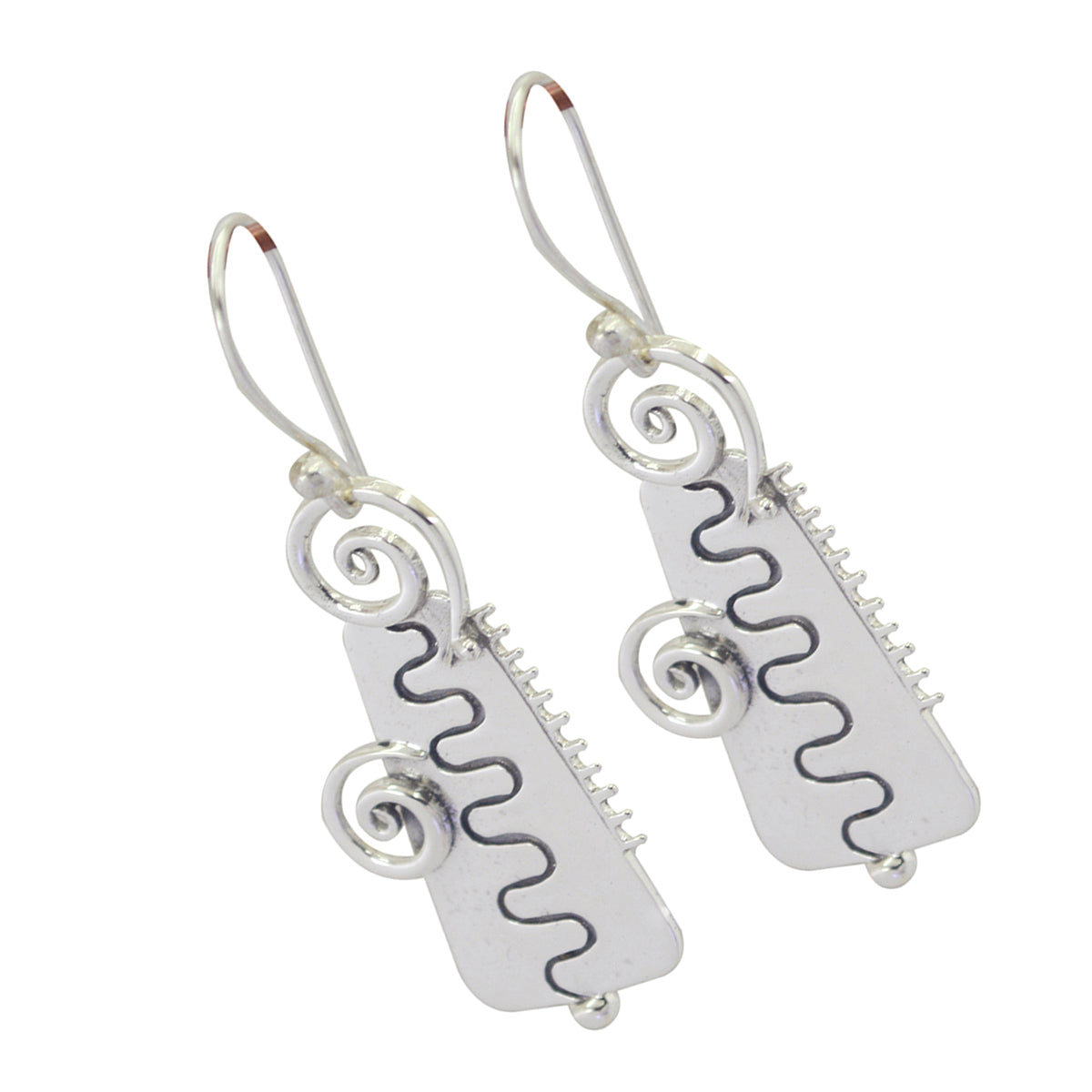 Florencia Silver Whisper thin plain Dangle Earring